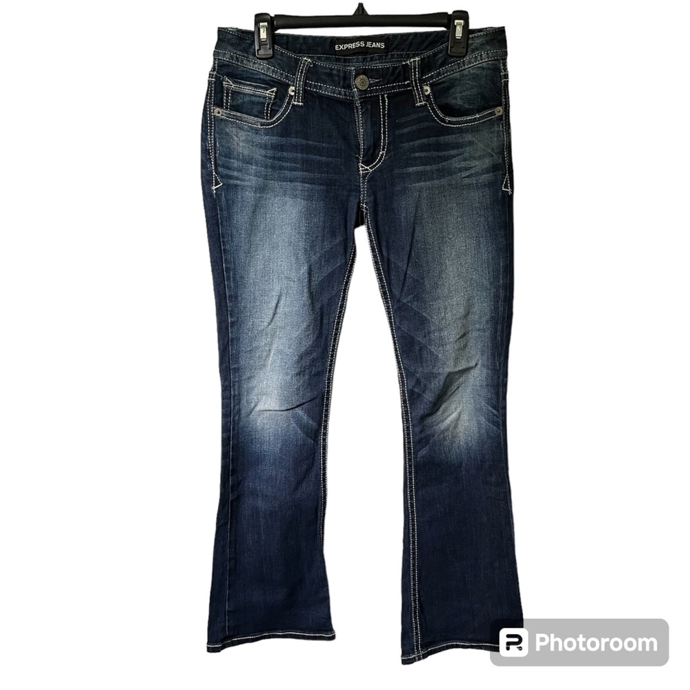 2/$15 Express Short Stella Low Rise Boot bootcut jeans y2k women’s 6 short